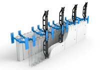 Quad-Lock FS Panel with exposed Fastening strips for illustration
