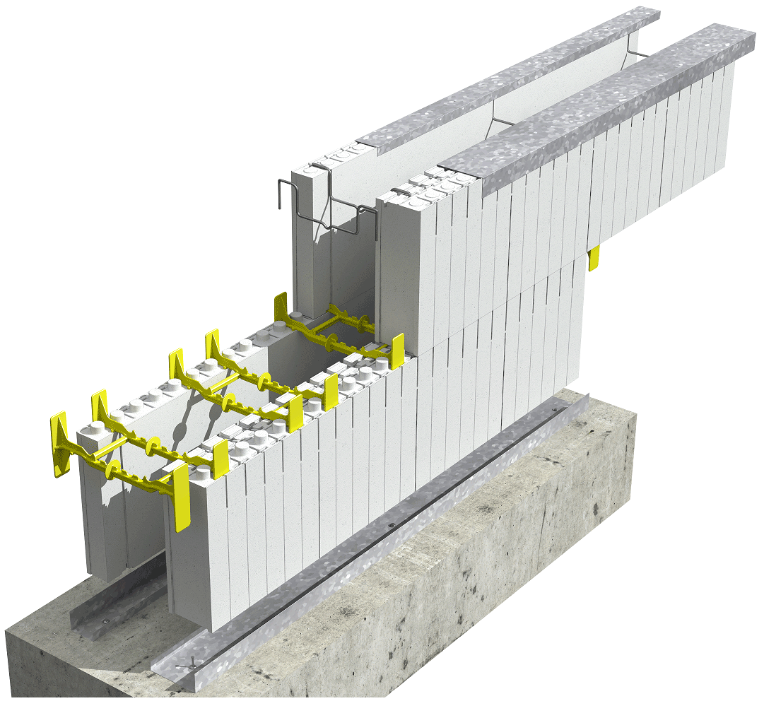 Insulated Concrete Forms: Metal Tracks and Top Ties