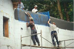 Stucco Application in Progress