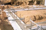 Forming Concrete Footings with poly forms