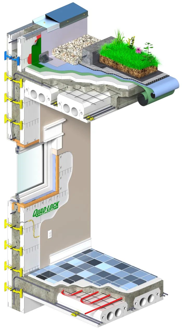 Insulated Concrete Building Envelope
