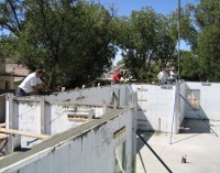 Quad-Lock Insulated Concrete Forms - Concrete Pour
